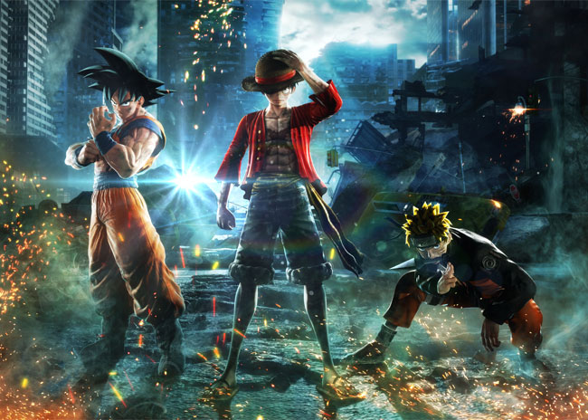 Fotomurales goku naruto y luffy jump force